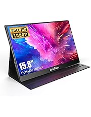 Portable Monitor, InnoView 15.8 Inch FHD 1080P USB C HDMI Second External Monitor for Laptop, Desktop, MacBook, Phones, Tablet, PS5/4, Xbox, Switch, Built-in Speaker with Protective Case