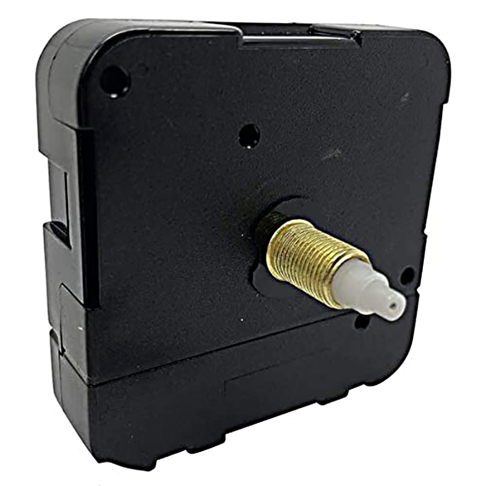 New or Replacement Battery Operated High Torque Ticking Japanese Quartz Mechanism Movement Motor For Long Hands Outdoor Wall Clock DIY Repair (Long - 19mm Gold Thread Length)