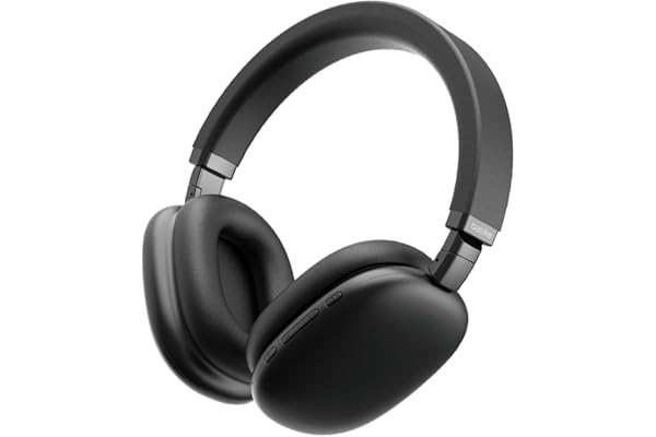 Basike Fones de Ouvido Sem Fio, Headphone Bluetooth on-ear com Microfone, ANC Cancelamento do Ruído, Até 50 Horas de Música, Ba-FON003 (Preto)