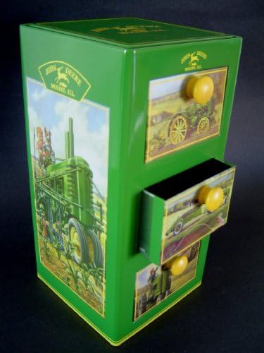 Amazon Com John Deere 3 Drawer Tin Cabinet With Wood Handles