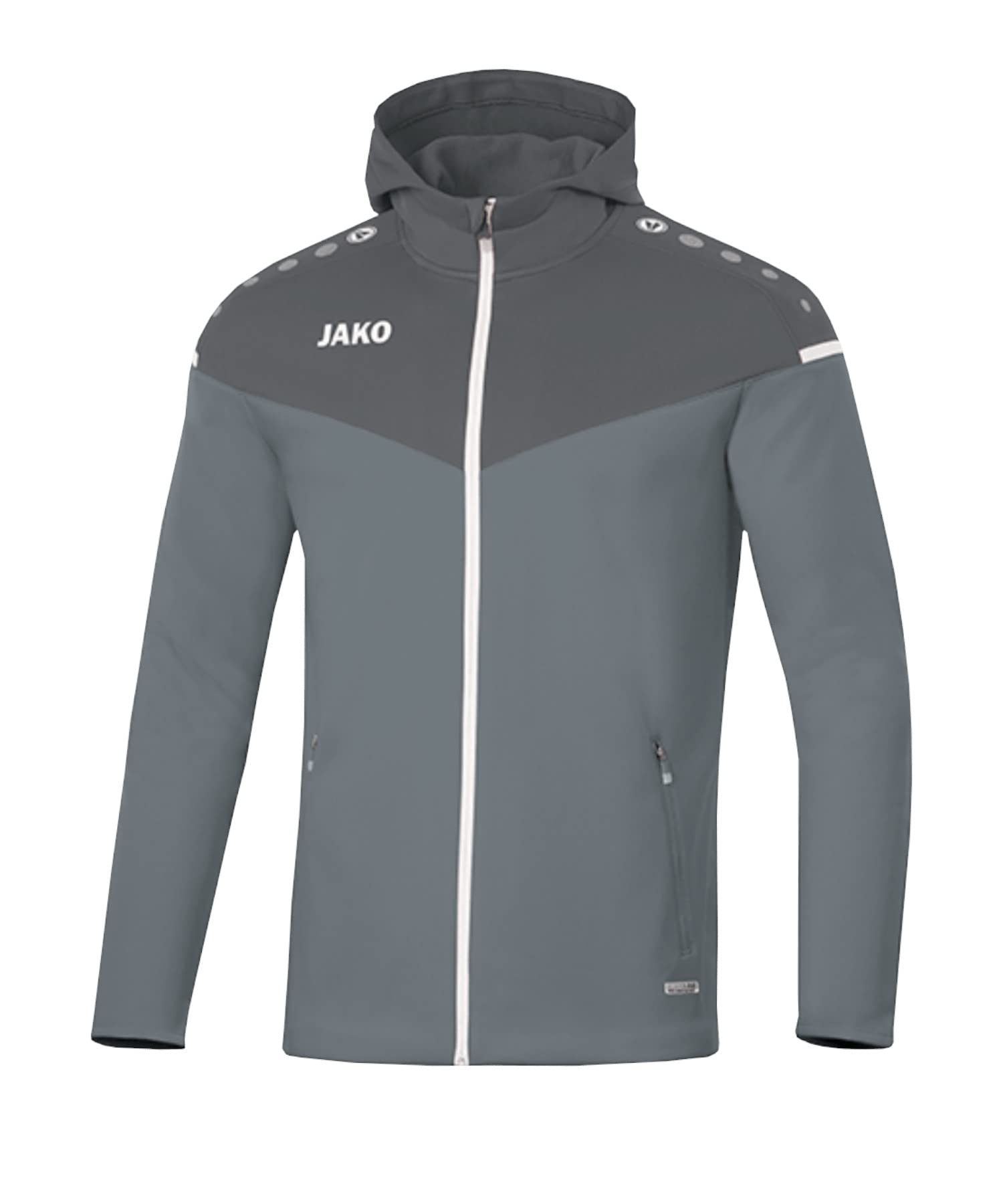 JAKO Women's Champ 2.0 Hooded Jacket, Stone Grey/Anthracite Light, 34 (EU) โ image 1