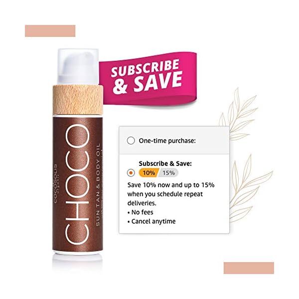 COCOSOLIS CHOCO tanning accelerator - organic oil with vitamin E & chocolate scent for a quick, intensive tan - tanning…