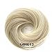 FESHFEN Scrunchy Scrunchie Hairpieces Elastic Messy Hair Bun Ponytail Hair Extensions Wig Drawstring-14H613 Light Ash Brown & Bleach Blonde