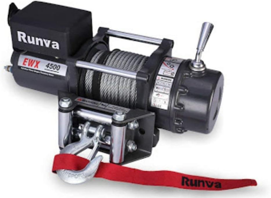 Runva Electric W Inch Capacity - 4500lbs (2072kg) 12V with Steel Rope used