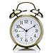 PEAKEEP 4 inches Twin Bell Alarm Clock with Backlight, Battery Operated Loud Alarm Clock (Bronze)