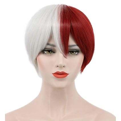 Pkq Corto Recto Pelucas Mujer Pelo Natural Lacio Hombre