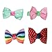 Hair Clips Barrettes Ribbon Bows - 12 pcs of Uniquely Designed For Baby, Toddler, and Young Girls
