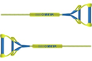 ZUP DoubleZUP Soft Float Tow Handle with 9" Double Handle Design and 60' Low-Stretch Tow Rope Mainline for Wakeboards, Kneeboards, Water Skiing, and Water Sports Activities