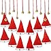 1 Dozen Fancy Santa Hats with 1 Dozen Jingle Bell Necklaces for Christmas Party-ONE SIZE FITS ALL