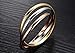 Cos2be Stainless Steel Tri-Color Interlocking Bangle Bracelets (Tri-color )