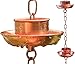 Marrgon Copper Gutter Adapter with Rain Chain Hanger Clip for Decorative Chimes, Cups & Bells Serves as 2 Inch Rain Chain Installer for Downspout Outlet & Water Diverter for Gorgeous Fountain Display