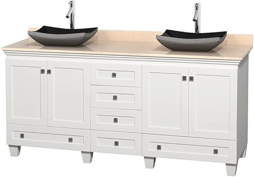 Wyndham Collection Acclaim 72 Inch Double Bathroom Vanity In White