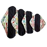 4pcs/lot Reusable Washable Waterproof Bamboo Charcoal Cloth Menstrual Sanitary Maternity Mama Pads (WSDA8)