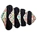4pcs/lot Reusable Washable Waterproof Bamboo Charcoal Cloth Menstrual Sanitary Maternity Mama Pads (WSDA8)