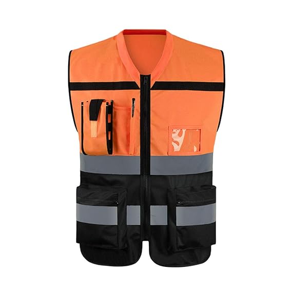 LYL-Safety-Westen Verkehrssicherheitsweste Site Engineering Reflective Vest Sicherheitskleidung Fluoreszierende Weste (Color 