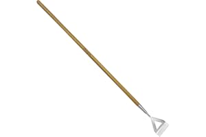 Dewayna Dutch Hoe, Bending-Proof Push Pull Weeder, 51'' Long Handle Dutch Hoe Weeder for Women, Heavy Duty Stainless Steel Garden Dutch Hoe for Weeding in Between Seedling, Removal Moss,Soil Loosening