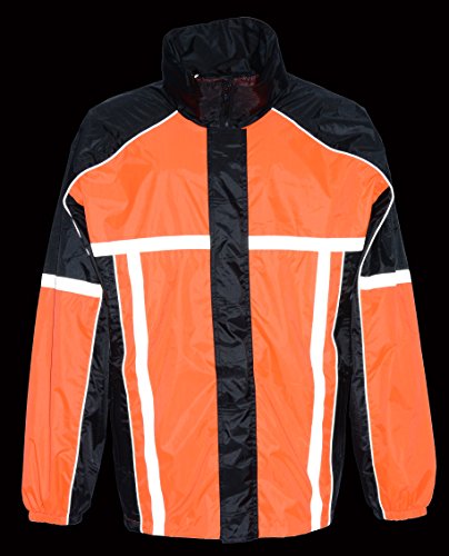 Milwaukee Performance Men's Water Resistant Rain Suit with Reflective Tape (Orange, Large) - Thumbnail 2