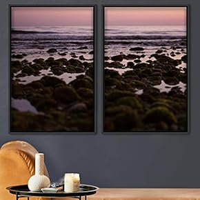 signwin 2 Piece Framed Canvas Wall Art Coastal...