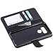 Abacus24-7 LG G6 Case, Folio Wallet with Leather Flip Cover and Stand, Black