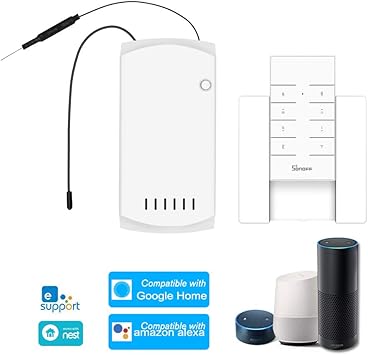 OWSOO SONOFF Control Remoto para Ventiladores de Techo con RF Remoto y Base, Interruptor Inteligente, Control Remoto ON/Off de App, Compatible con Alexa Google Home/Nest IFTTT: Amazon.es: Bricolaje y herramientas