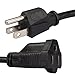 KMC Power Extension Cord 10-Pack, Outlet Saver, 16AWG 3 Prong, 1-Foot Cord