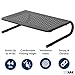 Steel Mesh Monitor Stand – Metal Desktop Riser for Computer Monitors, Laptop & Morethumb 3