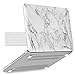 IBENZER Old MacBook Pro 13 Inch case A1278, Soft Touch Hard Case Shell Cover for Apple MacBook Pro 13 with CD-ROM, White Marble, MMP1301WHMB+1