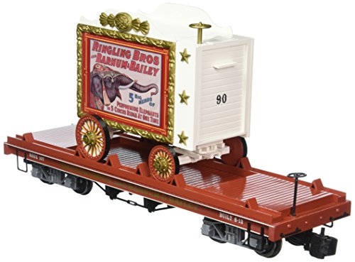 Bachmann Flat Car with Tableau Wagon - Performing Elephants #107 - Large 