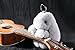 YISEVEN Stuffed Bunny Keychain Toy - Soft and Fuzzy Large Stitch Plush Rabbit Fur Key Chain - Cute Fluffy Bunnies Floppy Furry Animal Doll Gift for Girl Women Purse Bag Car Charm - White