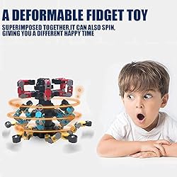 6PCS Transformable Fingertip Gyro Toy Chain Robot