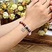 Jovivi 7 Chakras Gemstone Yoga Meditation Healing Balancing Round Stone Beads Stretch Bracelet with Lotus Charm