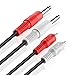 TNP Premium Dual 1/4 Inch to Dual RCA Audio Cable (3FT) - Male 6.35mm 1/4