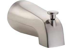 PULSE ShowerSpas 3010-TS-BN Bathtub Spout Valve with Diverter, 1/2" Slip Fit Connection, Brushed-Nickel