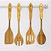 Bamboo Cooking Utensils, Wooden Spoons, Bamboo Utensil Set, Bamboo Utensils Set-Organic Bamboo Kitchen and Serving Set By Xtreme Care-5 Piece Set, Easy Grip Handle, Hanging Set, All Natural, Eco F