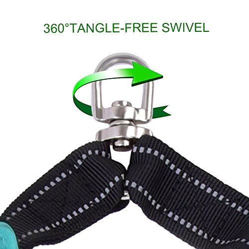 Double Dog Leash Coupler,Adjustable Heavy Duty Dual Dog Leash Splitter Strong for Medium Large Dogs Walking & Training,360Â°Swivel No Tangle Reflective Dog Leash with Two Comfortable Padded Handle