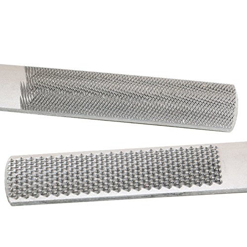 image for QEES 4-Way Shoe Rasp File 8 inch Steel Rasp File Carpentry Woodworking