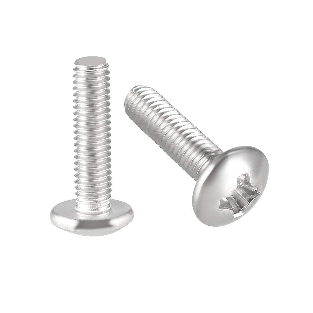 sourcing map Machine Screws, M3x12mm Phillips Screw, 304 Stainless Steel, Fasteners Bolts 30Pcs