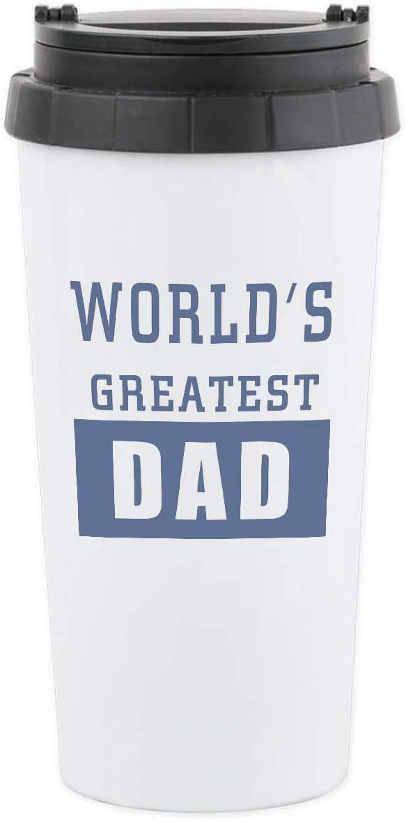 tumbler coffee mug - world's greatest dad Stainless Steel Travel Mug - great gift for dad from son or daughter - Insulated 16oz