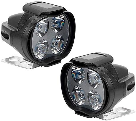 Motorcycle Headlight Spot Lights Head Lamp LED Front DC12V Projector Driving Light/E-bike electric vehicles external models (black)
