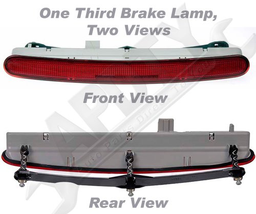 APDTY 034366 Third 3rd Center High Mount Brake Light Lamp Assembly For 1998-2010 Volkswagen Beetle (Hatchback Model Only)(Upgraded LED Design) (Replaces VW 1C0945097E)