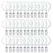 TOOFN 36-Pack 1.26 Inch Drapery Rings with Clips Curtain Rod Clips Electroplate Surface and Premium Iron Metal (White, 36)