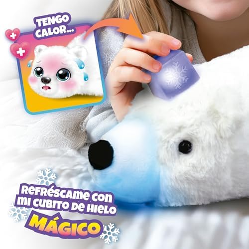 Sauvez l'ours Polaire, Animal de Compagnie interactif en Peluche, Son Nez Change de Couleur, Sauvez-Le avec Le Cube de Glace + 3 Ans (62008636)