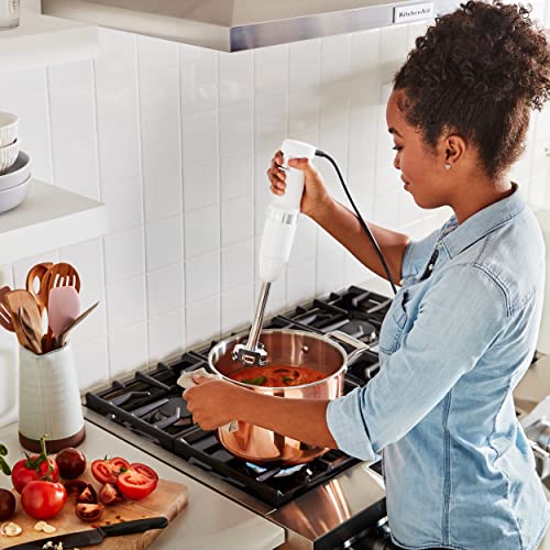 KitchenAid Variable Speed Corded Hand Blender KHBV53, White Pricepulse