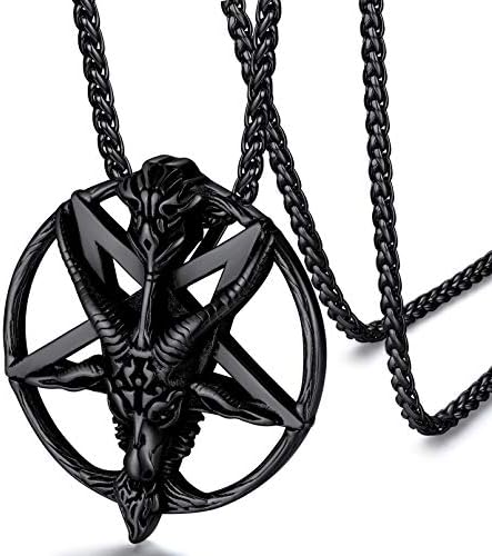 Amazon.com: HZMAN Unisex Stainless Steel Church of Satan Satanic
