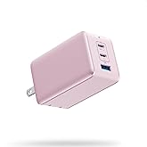 130W USB C Charger Block,GaN 3-Port Compact Wall Charger,Foldable Fast Charging Station,PD 65W USB C Laptop Charging for MacBook Pro/Air, Dell XPS, iPhone 16/15/14/13,iPad Pro,Galaxy S24 (Pink)