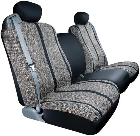 Saddleman Front Bench Custom Made Seat Cover - Saddle Blanket Fabric (Black)