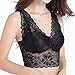 Sleep Koala Women's Sexy Lace Bralette Padded Bra Yoga Bralettes Wire Free Sleep Lingerie Black XXL (40B, 38C)