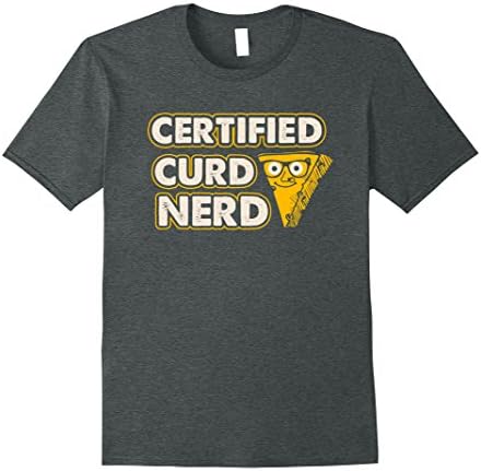 Mens Certified Curd Nerd funny Chesse Curd tshirt Small Dark Heather