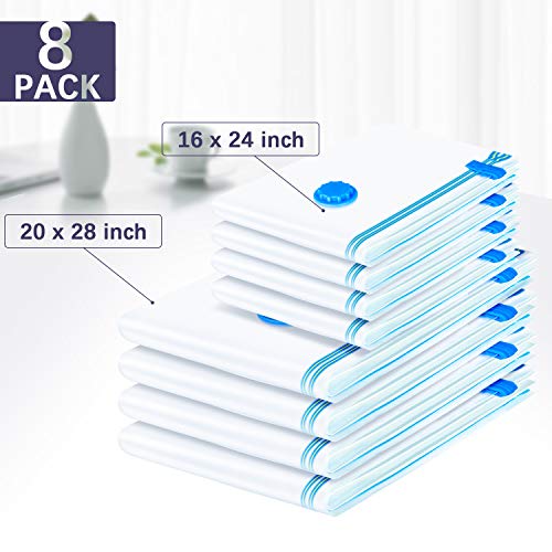 Suob-Vacuum-Storage-Bags-Travel-Storage-Compression-Bags-4-Pack-28x-20-4-Pack-24x-16-77-More-Storage-for-Blanket-Pillows-Clothes-and-Bedding