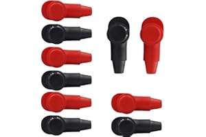 Gigicloud 10 Pcs Silicone Terminal Covers, Automotive Battery Terminal Ends Protective Caps, Car Battery Pile Head Insulator 
